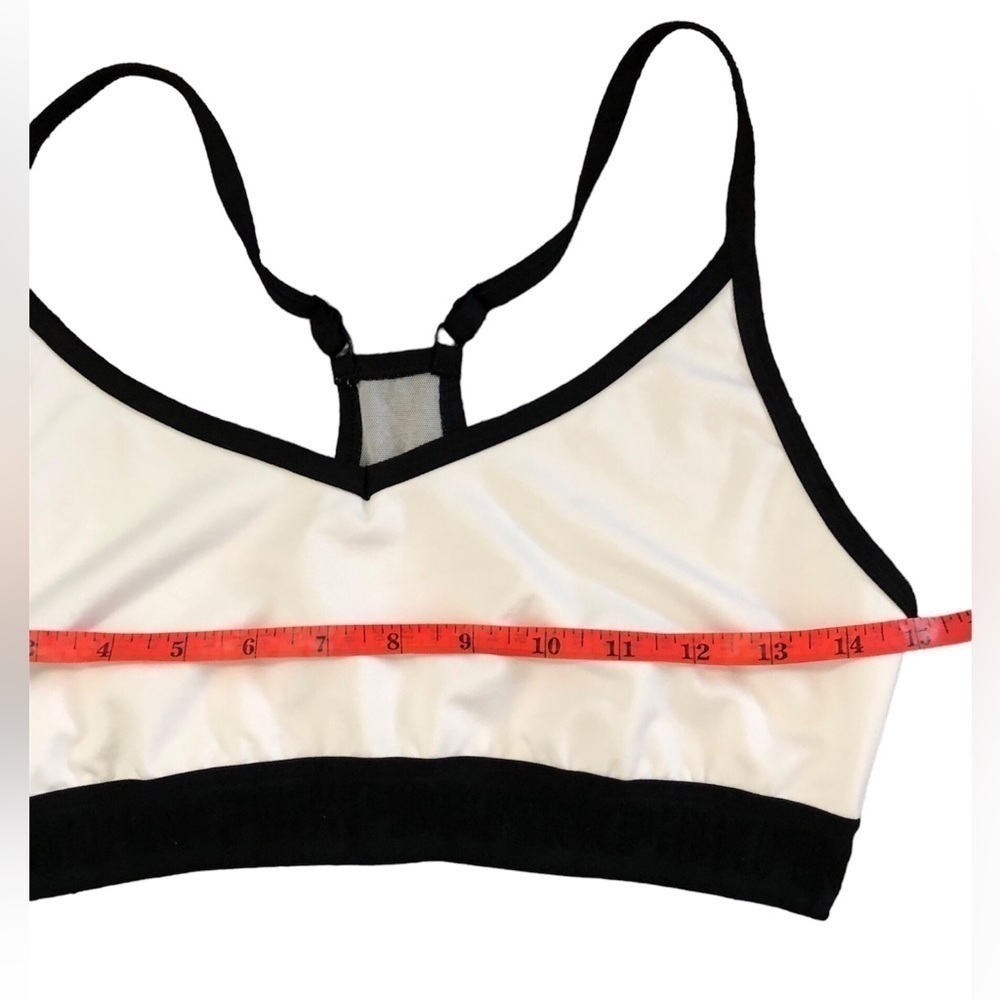 Pink Victoria’s Secret ultimate lightly lined sports bra white/black large - Picture 7 of 8